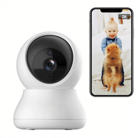 FamViva Indoor Security Camera 2K, 360° Pan Tilt Baby Monitor Pet Camera, 2.4GHz Wi-Fi Camera with Night Vision, Motion Detection, 2-Way Audio Siren, Cloud/SD Card, Compatible with Alexa FamViva Indoor Security Camera 2K, 360° Pan Tilt Baby Monitor Pet Camera, 2.4GHz Wi-Fi Camera with Night Vision, Motion Detection, 2-Way Audio Siren, Cloud/SD Card, Compatible with Alexa