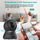 Indoor Security Camera 2K, FamViva 360° Pan Tilt Baby Monitor Pet Camera, 2.4GHz Wi-Fi Camera with Night Vision, Motion Detection, 2-Way Audio Siren, Cloud/SD Card, Compatible with Alexa- 4pack