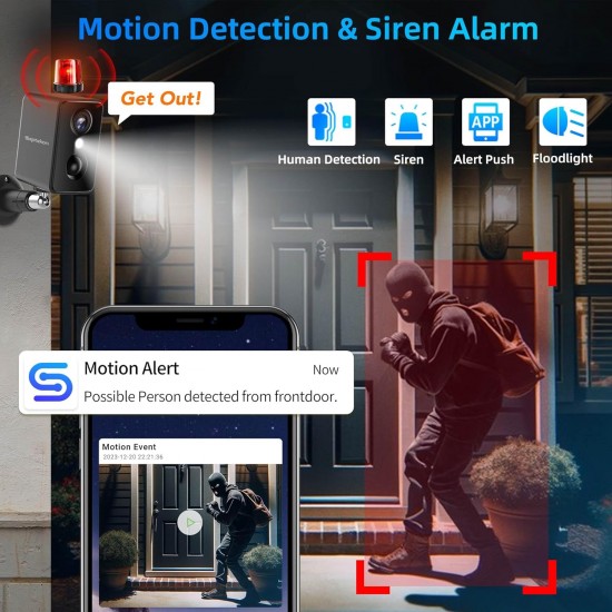 Septekon 2K Security Camera Outdoor, CCTV Camera Wireless,Flood Light WiFi Battery Camera with Solar Panel,PIR Human Detection with Color Night Vision, 2-Way Talk, IP66 Waterproof-Black Septekon 2K Security Camera Outdoor, CCTV Camera Wireless,Flood Light WiFi Battery Camera with Solar Panel,PIR Human Detection with Color Night Vision, 2-Way Talk, IP66 Waterproof-Black