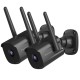 Septekon Outdoor Security Camera, 2K Cameras for Home Security, Dual Antenna 2.4G WiFi Camera with Night Vision, AI Motion Detection, 2-Way Audio, IP66 Waterproof, Black-2 pack Septekon Outdoor Security Camera, 2K Cameras for Home Security, Dual Antenna 2.4G WiFi Camera with Night Vision, AI Motion Detection, 2-Way Audio, IP66 Waterproof, Black-2 pack