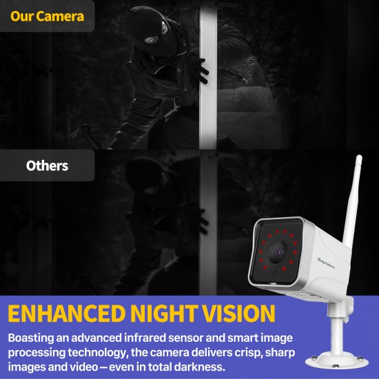 Security Camera Outdoor, Septekon 2K WiFi Home Surveillance Camera, IP66 Waterproof FHD Night Vision Cameras with Motion Detection, 2-Way Audio, Cloud Storage, Work with Alexa - S50 Security Camera Outdoor, Septekon 2K WiFi Home Surveillance Camera, IP66 Waterproof FHD Night Vision Cameras with Motion Detection, 2-Way Audio, Cloud Storage, Work with Alexa - S50