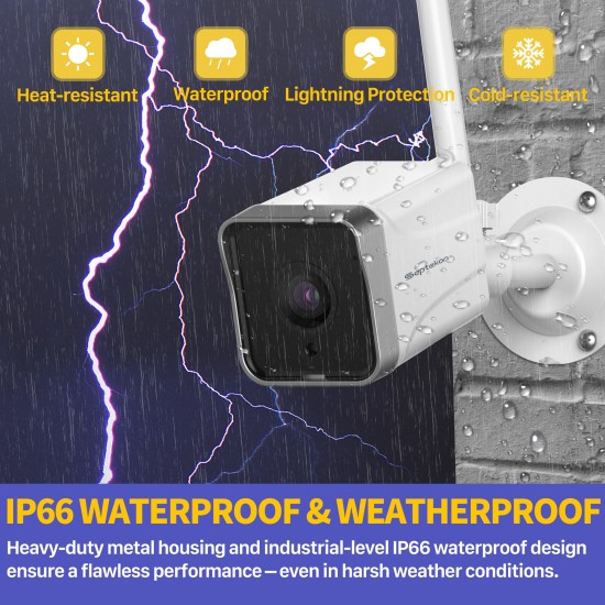 Security Camera Outdoor, Septekon 2K WiFi Home Surveillance Camera, IP66 Waterproof FHD Night Vision Cameras with Motion Detection, 2-Way Audio, Cloud Storage, Work with Alexa - S50 Security Camera Outdoor, Septekon 2K WiFi Home Surveillance Camera, IP66 Waterproof FHD Night Vision Cameras with Motion Detection, 2-Way Audio, Cloud Storage, Work with Alexa - S50