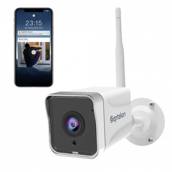 Security Camera Outdoor, Septekon 2K WiFi Home Surveillance Camera, IP66 Waterproof FHD Night Vision Cameras with Motion Detection, 2-Way Audio, Cloud Storage, Work with Alexa - S50 Security Camera Outdoor, Septekon 2K WiFi Home Surveillance Camera, IP66 Waterproof FHD Night Vision Cameras with Motion Detection, 2-Way Audio, Cloud Storage, Work with Alexa - S50