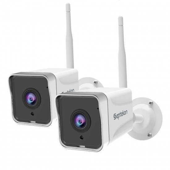 Security Camera Outdoor, Septekon 2K WiFi Home Surveillance Camera, IP66 Waterproof FHD Night Vision Cameras with Motion Detection, 2-Way Audio, Cloud Storage, Work with Alexa - S50-2Pack Security Camera Outdoor, Septekon 2K WiFi Home Surveillance Camera, IP66 Waterproof FHD Night Vision Cameras with Motion Detection, 2-Way Audio, Cloud Storage, Work with Alexa - S50-2Pack